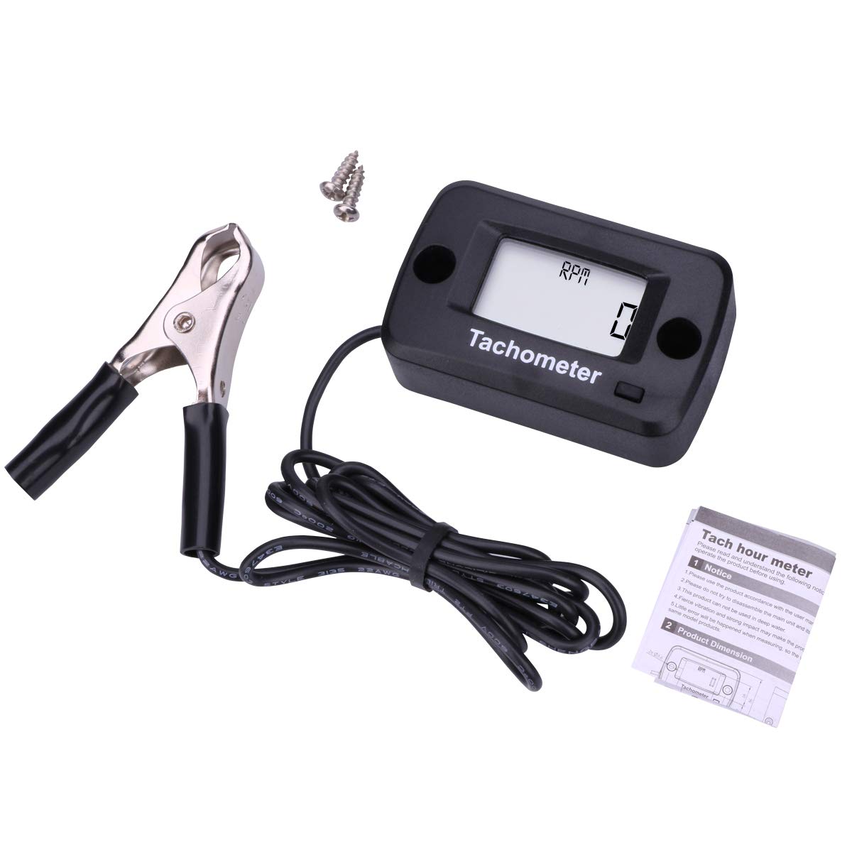 Crаzу Dеаlѕ AIMILAR Digital Gasoline Inductive Tachometer - Tach Hour Meter Gauge for Gas Engine Chain Saw Cropper Generator Lawn Mower RV ATV Dirt Bike Motocross Boat Tractor
