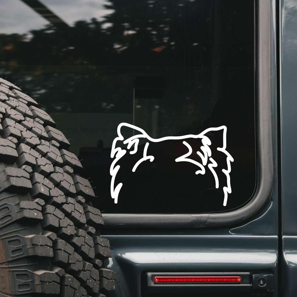 Calcomanía de Yorkshire Terrier con silueta minimalista elegante para coche