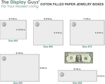 TheDisplayGuys - 25-Pack #34 Cotton Filled Cardboard Paper Jewelry Boxes Gift Case - Matte Red (3.9 x 3.9 x 2.0) - for Shipping or Storage
