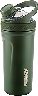 Hack Athletics Premium Stainless Steel Insulated Shaker Bottles for Gym, Protein Shaker, Pre Workout Bottle, Water Bottle for Men and Women, BPA Free Material 100% Leakproof 709ML (Green)