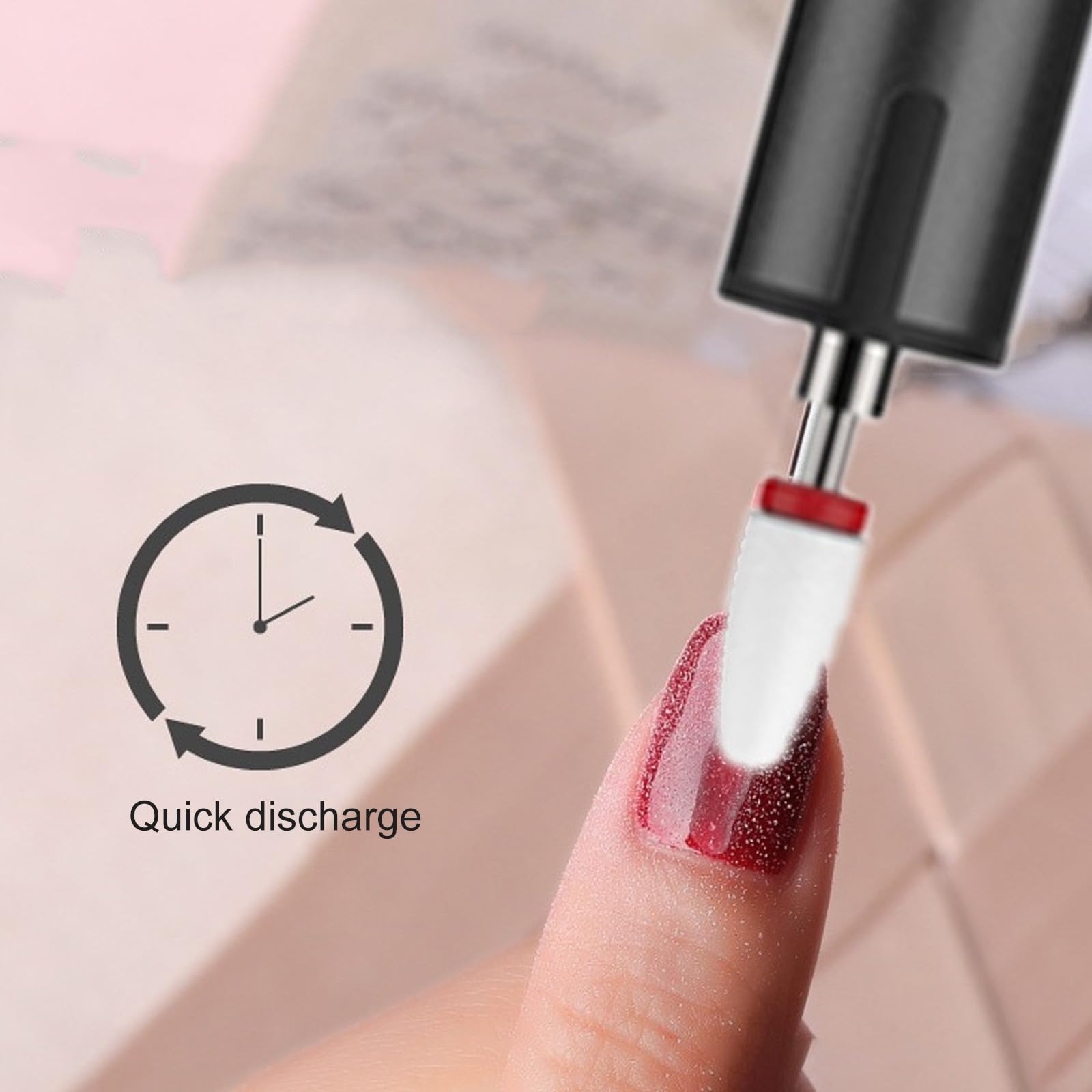 Trapano elettrico senza fili per unghie trapano per unghie per gel acrilico polvere smalto portatile manicure pedicure strumento