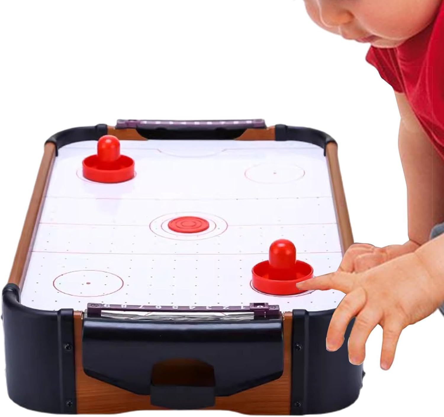 Tabletop Air Hockey, Two-Player Game, 30x20 Inches Mini Hockey Tables with Smooth, Durable Table with Sturdy Build, Game Table for Birthday and Holiday Fun