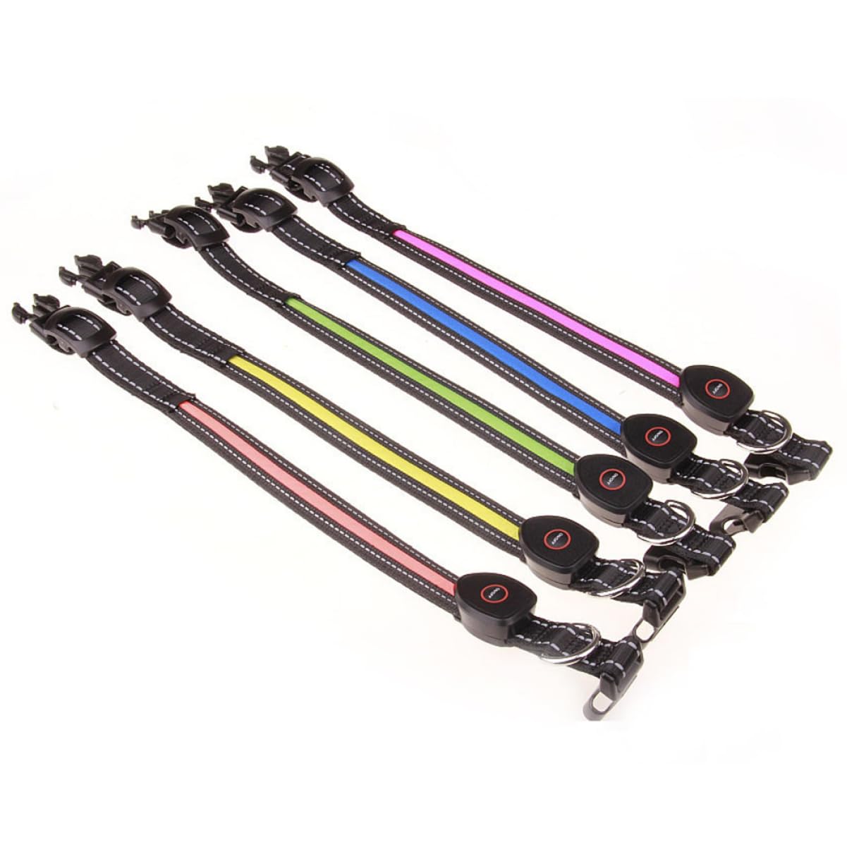 POPETPOP 3 Pezzi Collare Luminoso Per Cani Led Ricaricabile Collana Lampeggiante Per Cani Con Visione Notturna Collare Circolare Taglia L