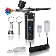 Air Brush for Nails, Upgraded Airbrush Gun, Nail Airbrush Machine for Models/Shoes/Cakes/Hair, Nail Airbrush 3 Adjustable Air Pressures
