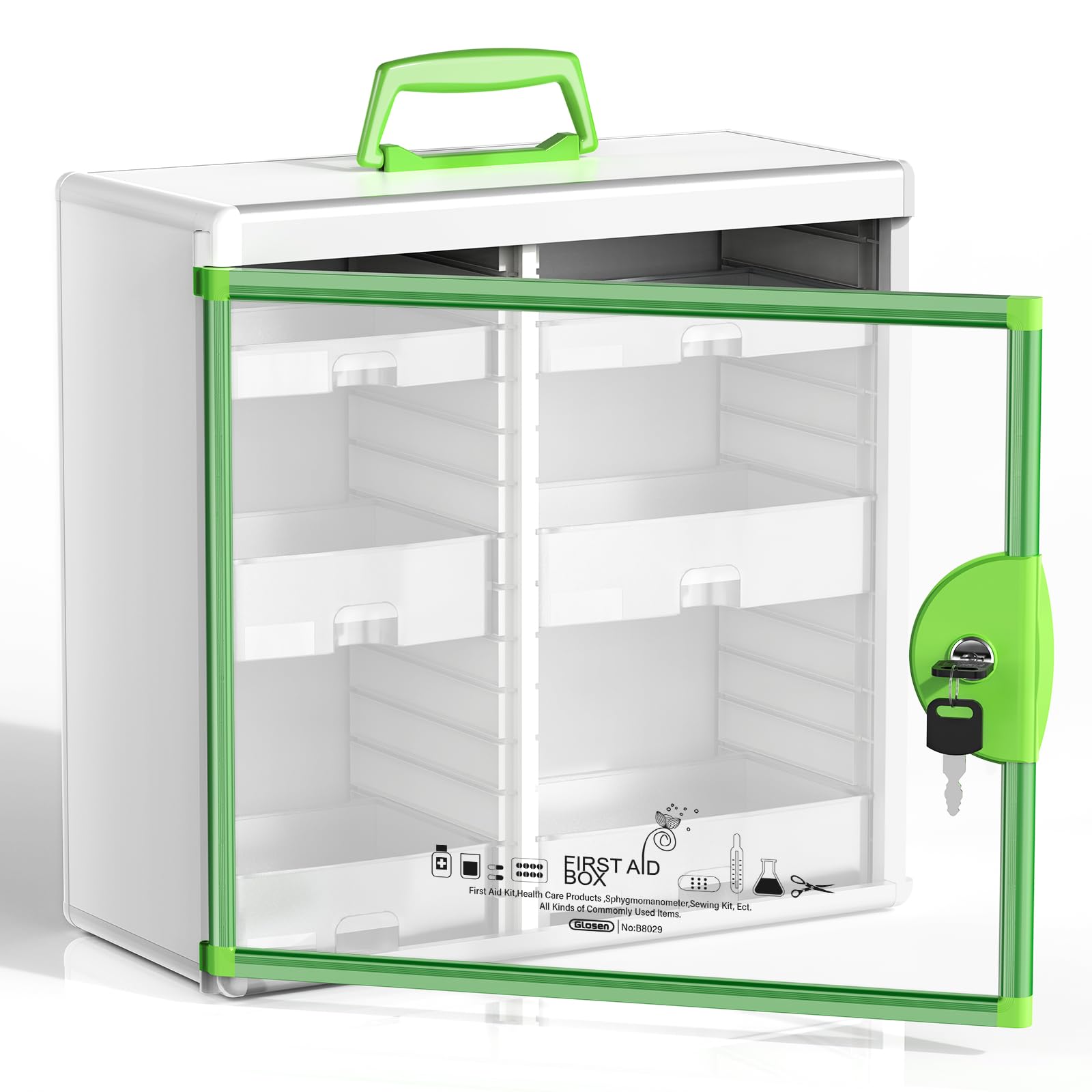 Amazon.com: Glosen Medicine Cabinet with Key Wall Mounted