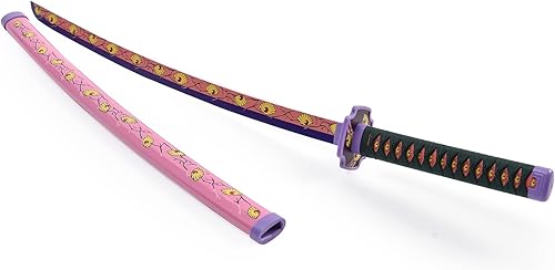 Vista 55 de Espada Demon Slayer de 41 pulgadas, con soporte de exhibición y cinturón, espada Rengoku, espada Tanjiro, espada Zenitsu/textura original del anime