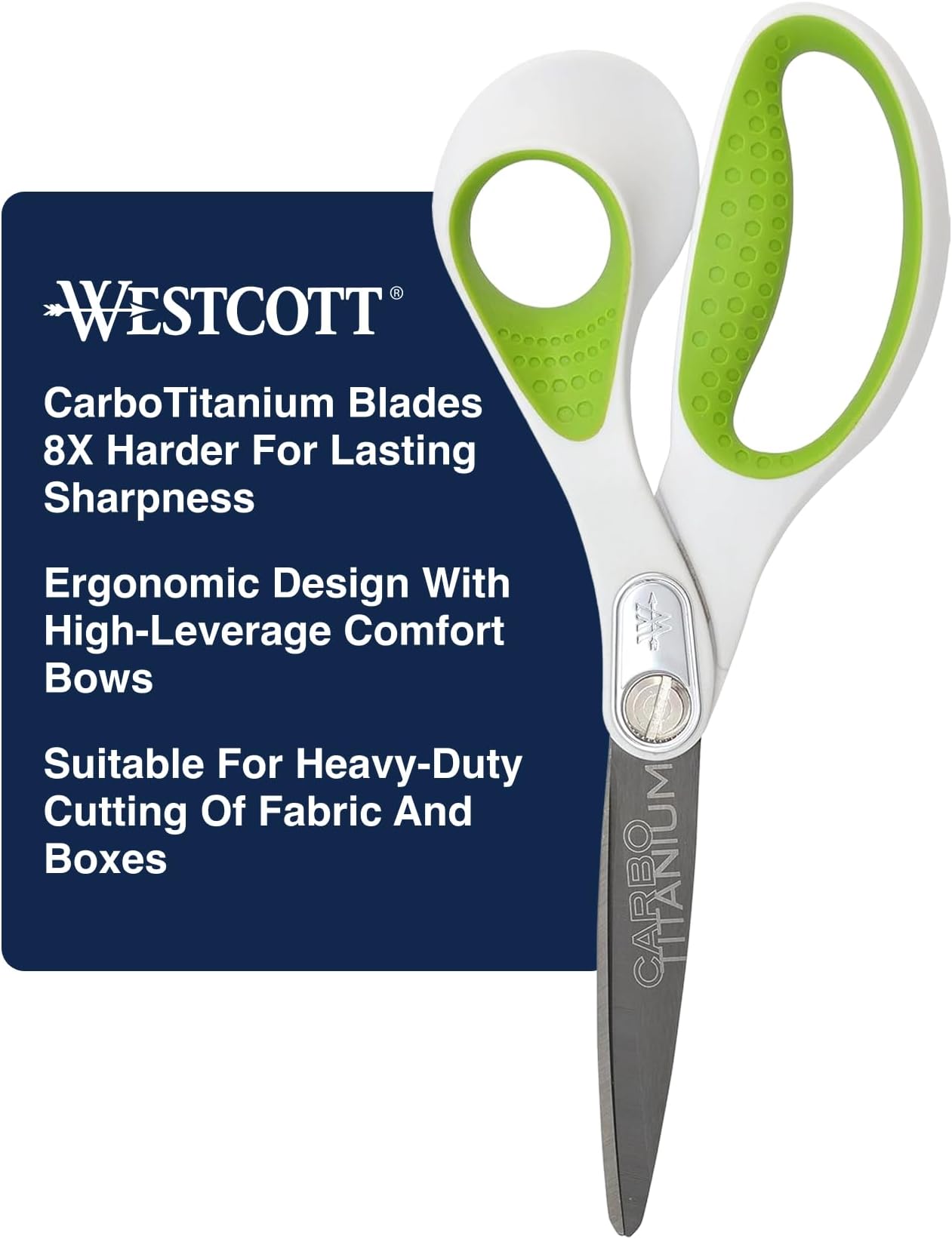 8-Inch CarboTitanium Heavy Duty Straight Fabric Scissors - Ideal for Fabric, Sewing, and Craft Projects