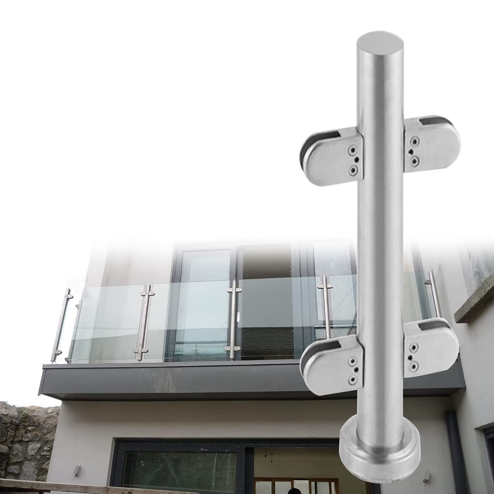 System balustrad szklanych na balkon – domowa poręcz bezpieczeństwa dla dzieci, zestaw balustrad schodowych i stylowa szklana balustrada dla ochrony i bezpieczeństwa