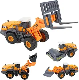 Veículo Miniatura Carrinho Tratores de Construção WEGA De Metal Articulado Com Fricção Die-Cast, 1 Peça Sortidos