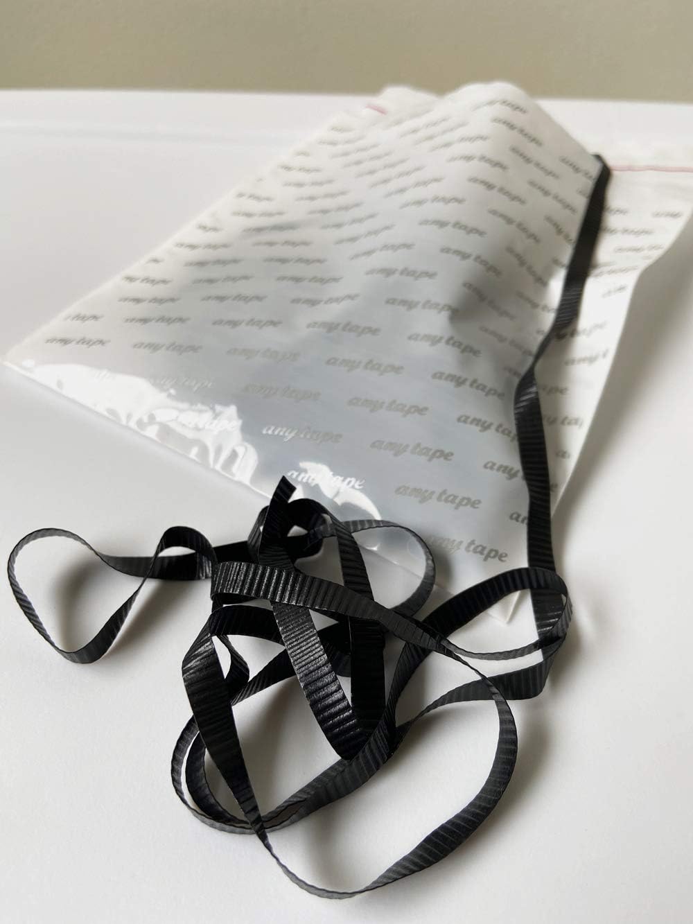 D.I.Y 1/4 Black Embo Elastic, MASK Band Latex Free-Black EMBO, 100% Thermoplastic Polyurethane, Small Packaging by Anytape Korea (1/4 Black Embo 10 Yard)