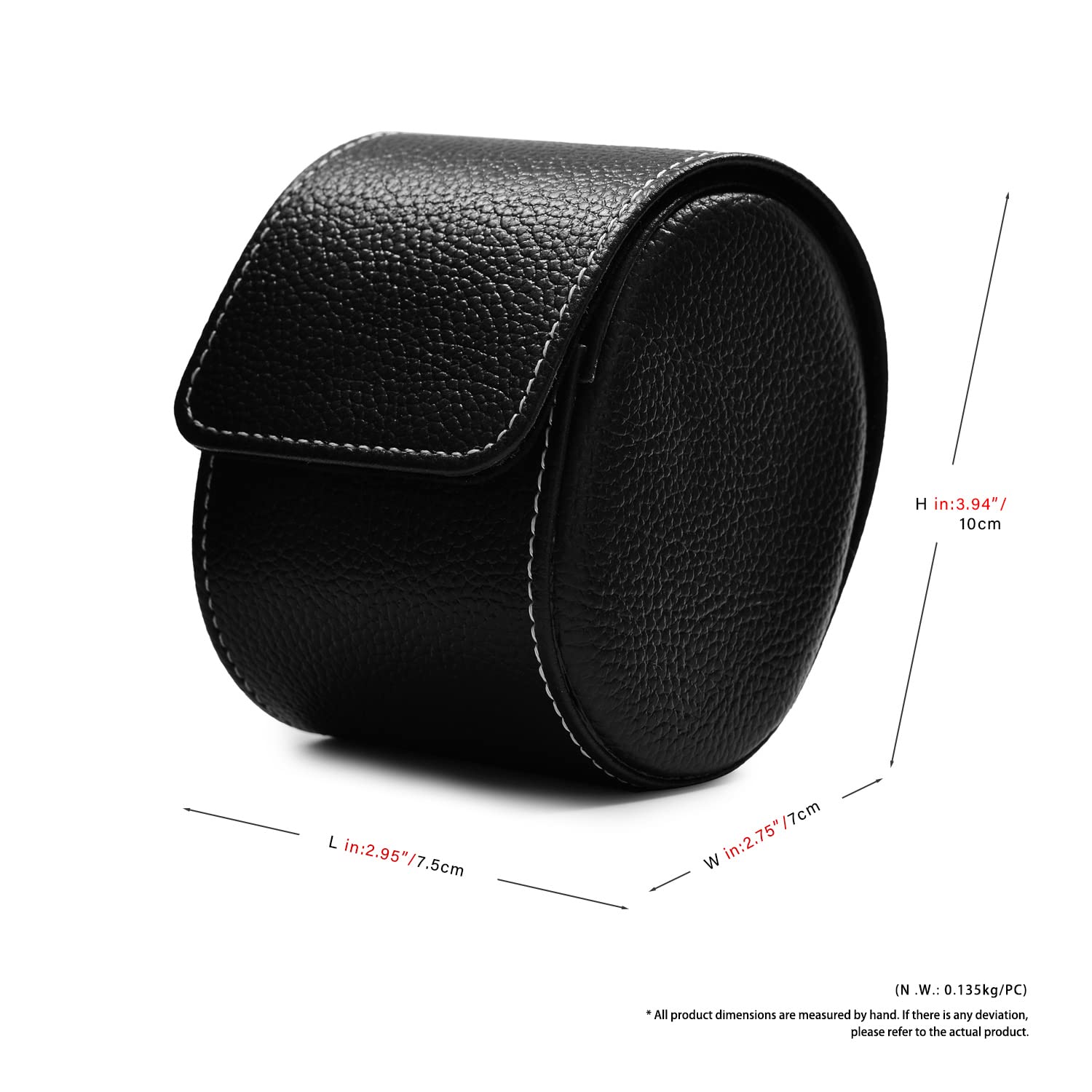 Scatola Porta Orologi in Pelle PU Nera, Ideale per Uomo e Donna, Perfetta Come Regalo per Anniversario, San Valentino o Festa del papà (Nera).