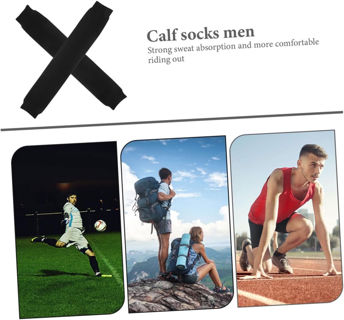 BESPORTBLE 2pcs Men’s Soccer Compression Leg Sleeves Black S Youth Calf Support Sleeves for Running Sports and Performance
