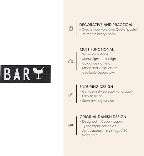 Vista 45 de Design Letters Tablero de letras de fieltro Tablero de mensajes A4 Tablero de letras intercambiable para uso diario Uso como tablero de menú