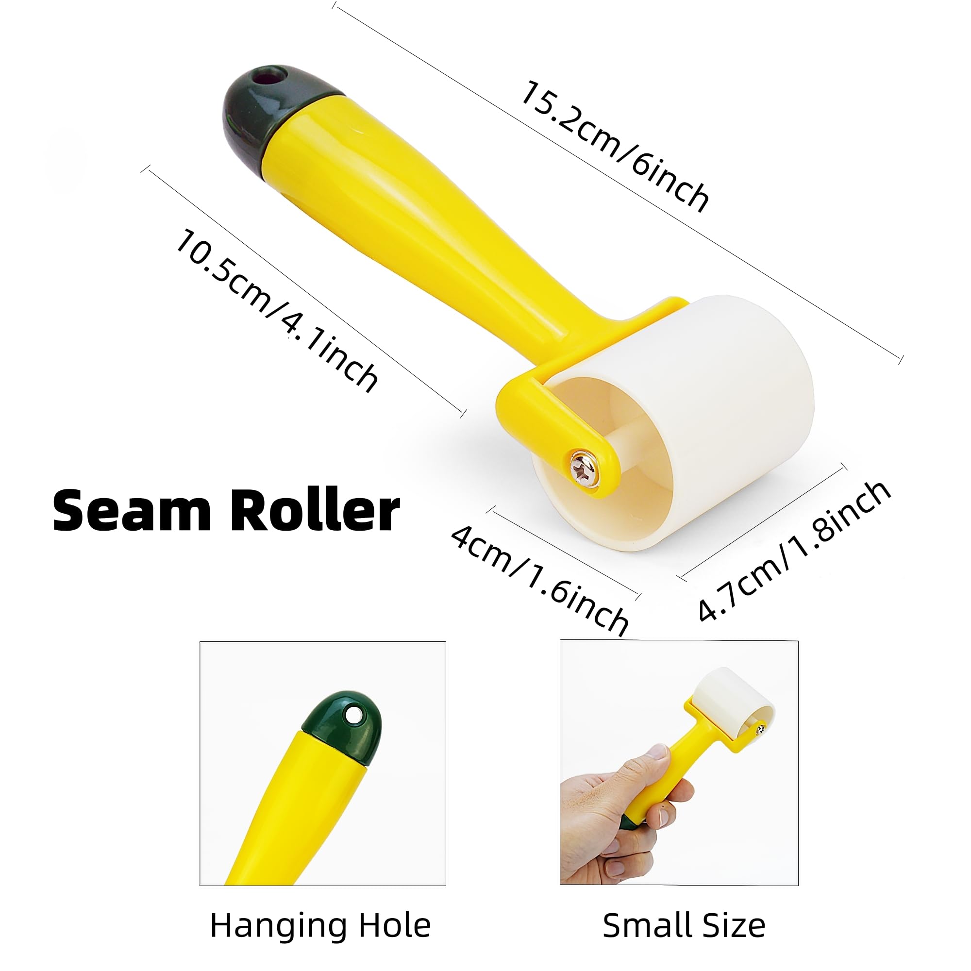 Wallpaper Smoothing Tool Kit 9pcs – Vinyl Wrap Application Set With Brush, Squeegee, Scraper, Seam Roller, Knife, Scissors, Edge Stick, Tape Measure For Film Decal Contact Paper - View #3