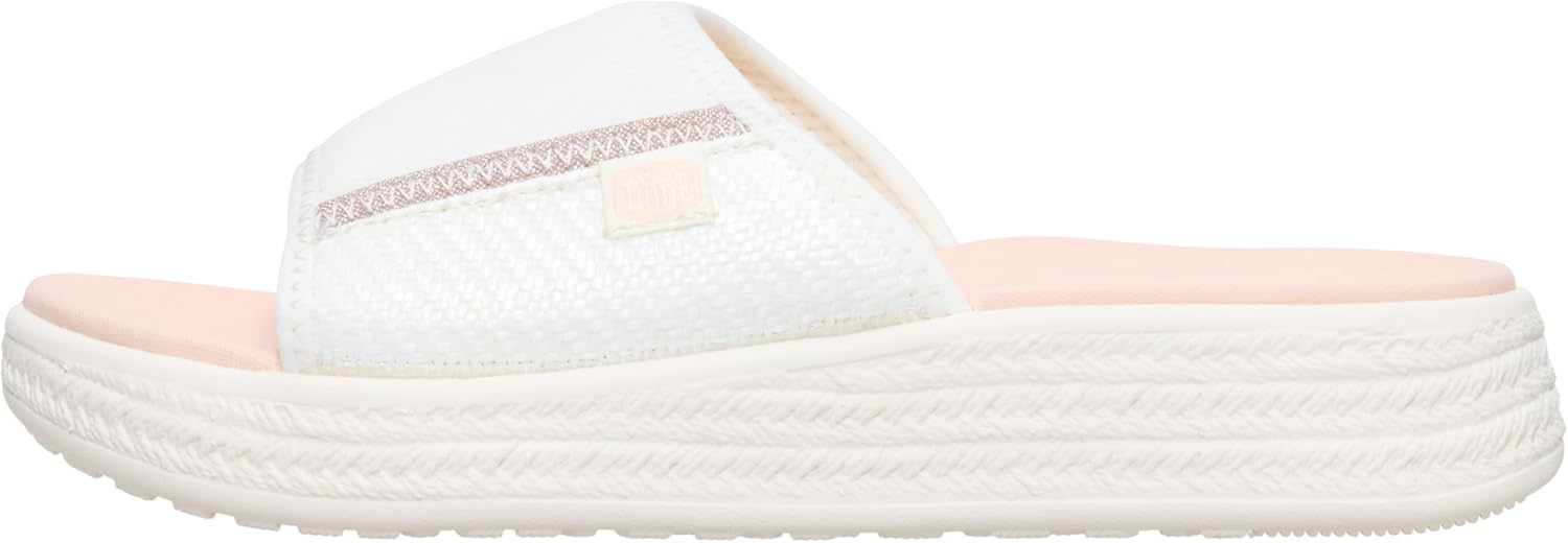 HEYDUDE Women's Tide Espadrille Slide Sandal | Open Weave Textile Upper | Lightweight Travel Ready Summer Shoe