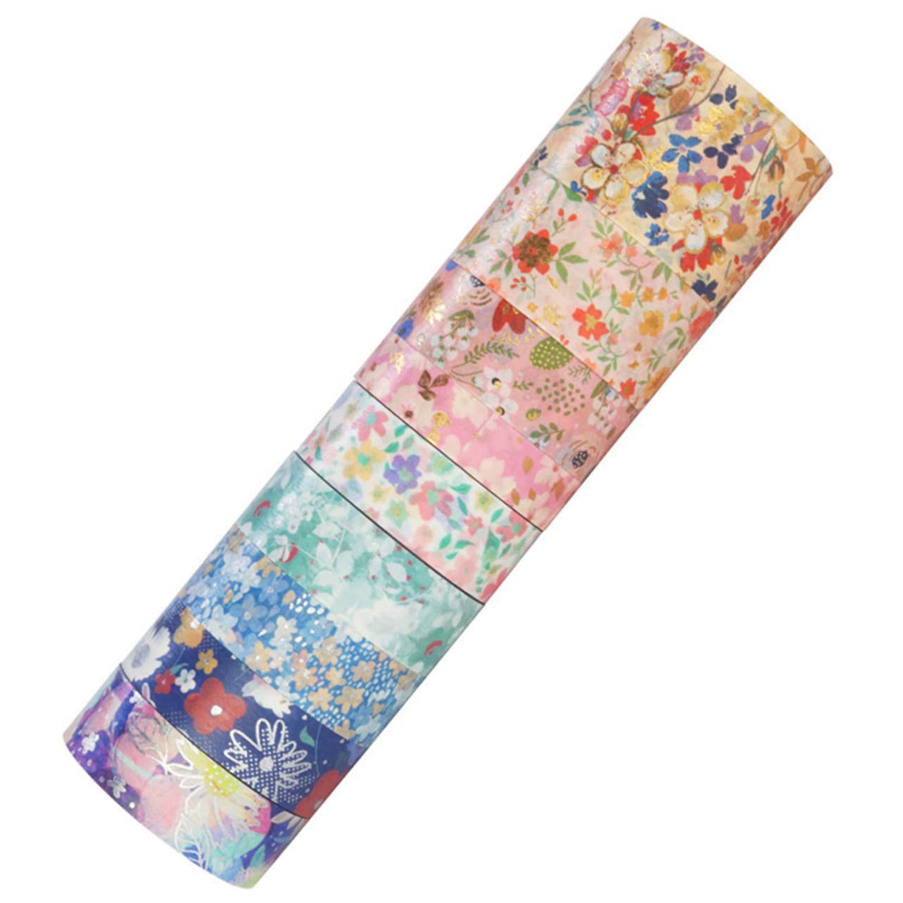 HOMSFOU 4 Sätze Blumenmuster Washi Tape Selbstklebende Dekorationsbänder Für Diy Scrapbooking Und Bastelprojekte Für Kreative Und Kunstwerke 9 Rollen * 4