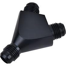 EVIL ENERGY 6AN Y Block Flare Fitting Adapter Union Splitter Black