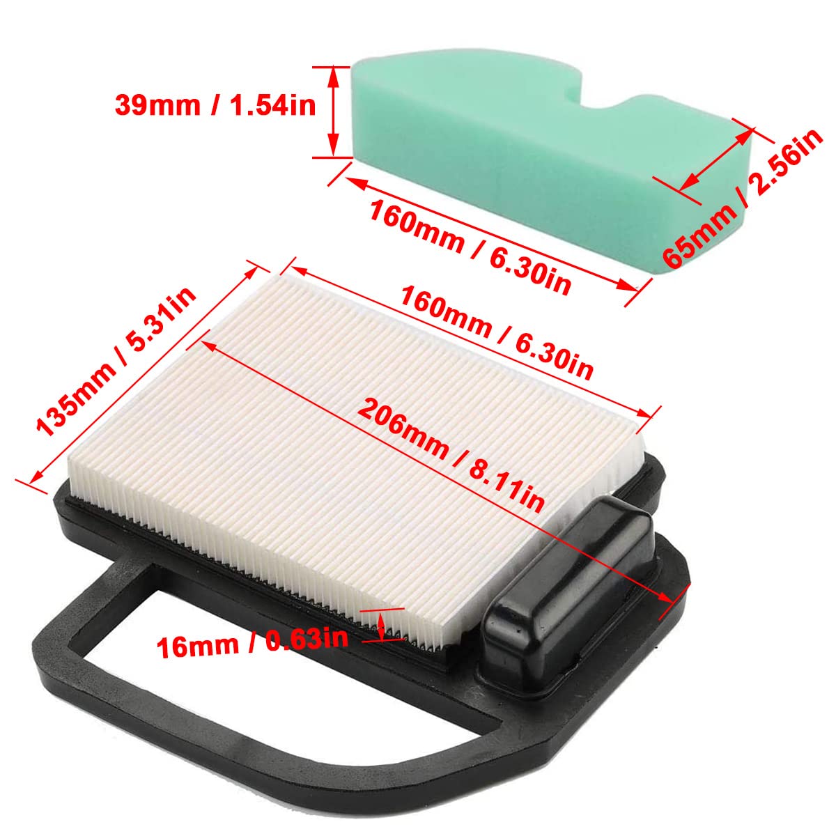 ZAMDOE Filtr powietrza 20 083 02-S 20 083 03-S filtr wstępny 52 050 02-S filtr oleju, świeca zapłonowa, filtr paliwa do Kohler 20 083 06-S SV470 SV480 SV530 SV540 SV590 SV600 SV610 SV620 kosiarka