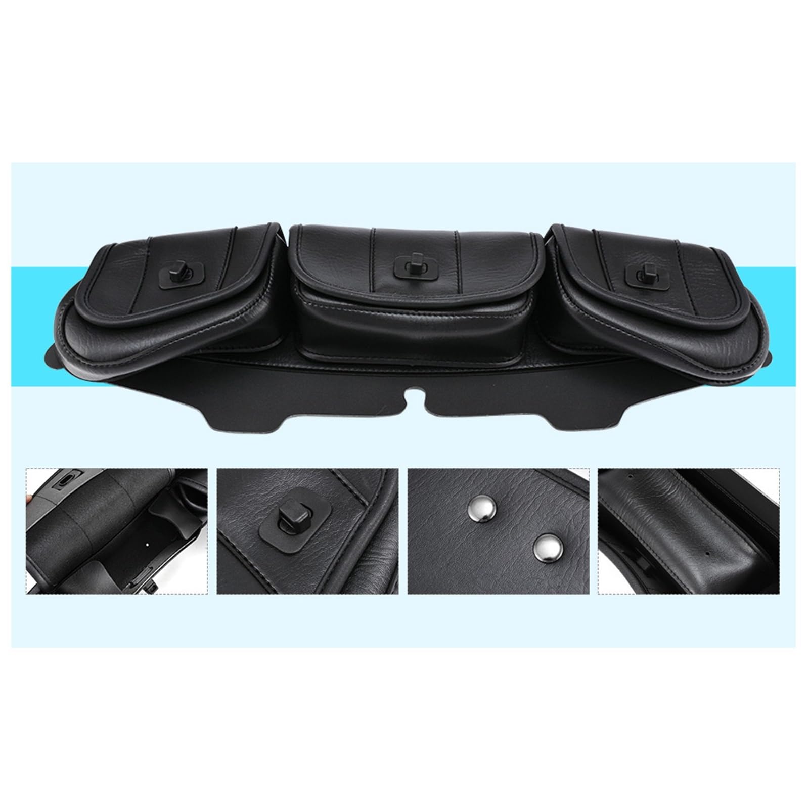 Borsa A Marsupio Con 3 Tasche Per Parabrezza Batwing Per Moto Per Trike Street Glide FLHXXX 2010-2011