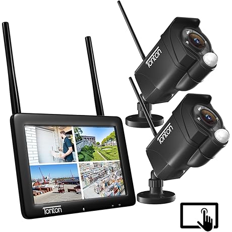 Tonton 2K Portable Wireless Security Camera System with Monitor