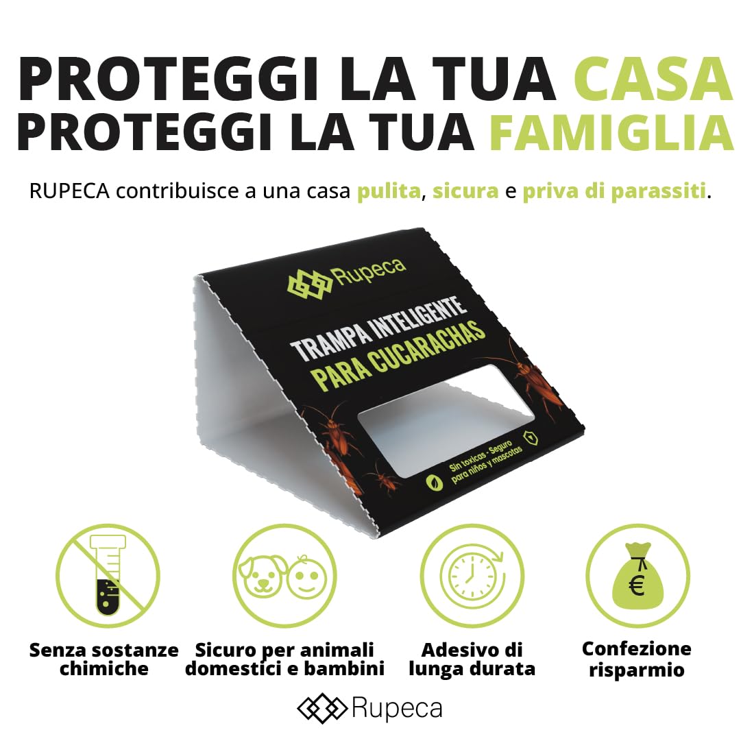 Trappole Scarafaggi Adesive 21 Pezzi Senza Tossici Trappola Blatte Interno Professionale Controllo Insetti Casa Cucina Bagno Sicuro Discreto Duraturo Alta Efficacia Senza Veleno Per Famiglia | RUPECA