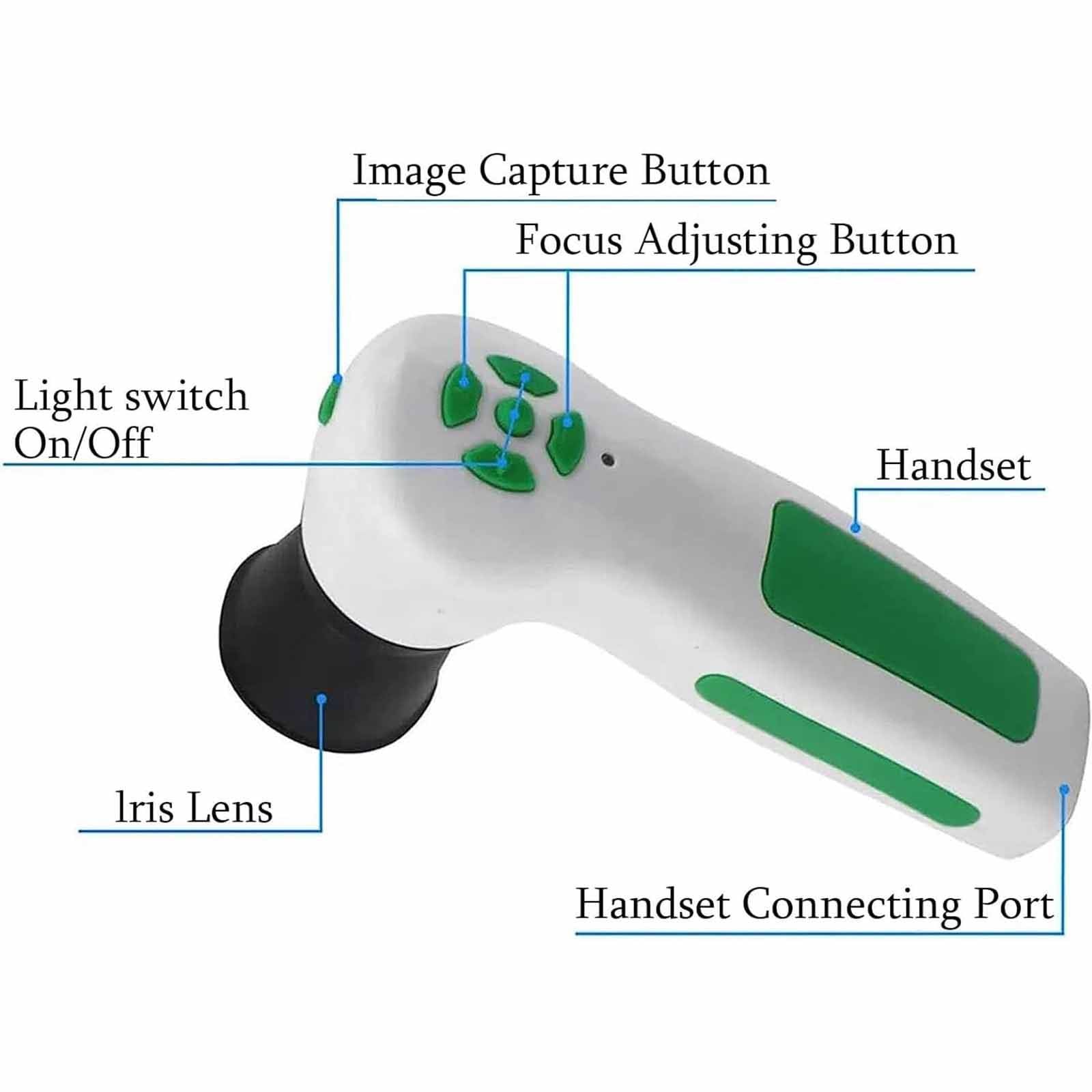 PixCy Cámara De Análisis De Iris, Iriscopio De Cámara Ocular USB De 12 MP con Lente De Iris De 30x Y Software De Análisis, Cámara De Iridología Ocular,Detector De Iris Portátil