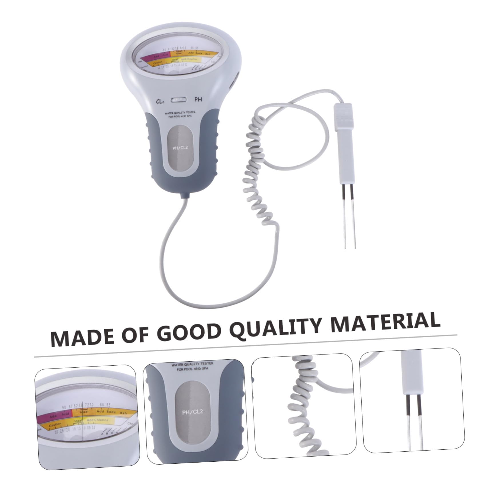 Medidor de Ph Digital para Piscina y Spa, Plástico Blanco