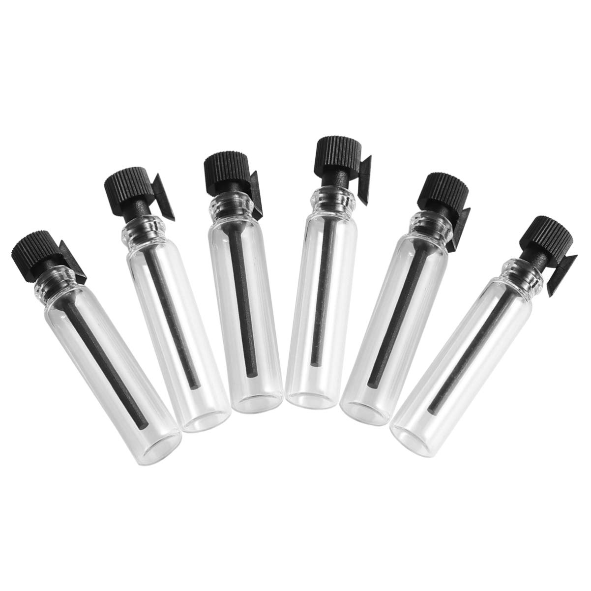 EXCEART 100 Piezas Mini Botellas de Perfume Vacías Frasco Cuentagotas 1 Ml Negro