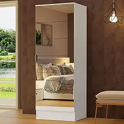 Sapateira Madesa Isis 1 Porta com Espelho - Branco