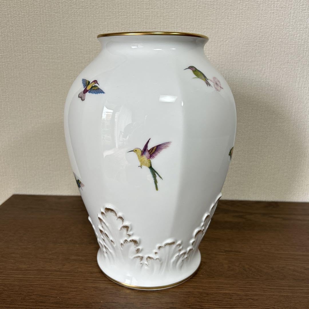 大倉陶園 ハチドリ 花瓶花器 OKURA 大倉陶園 ハチドリ 花瓶花器 OKURA