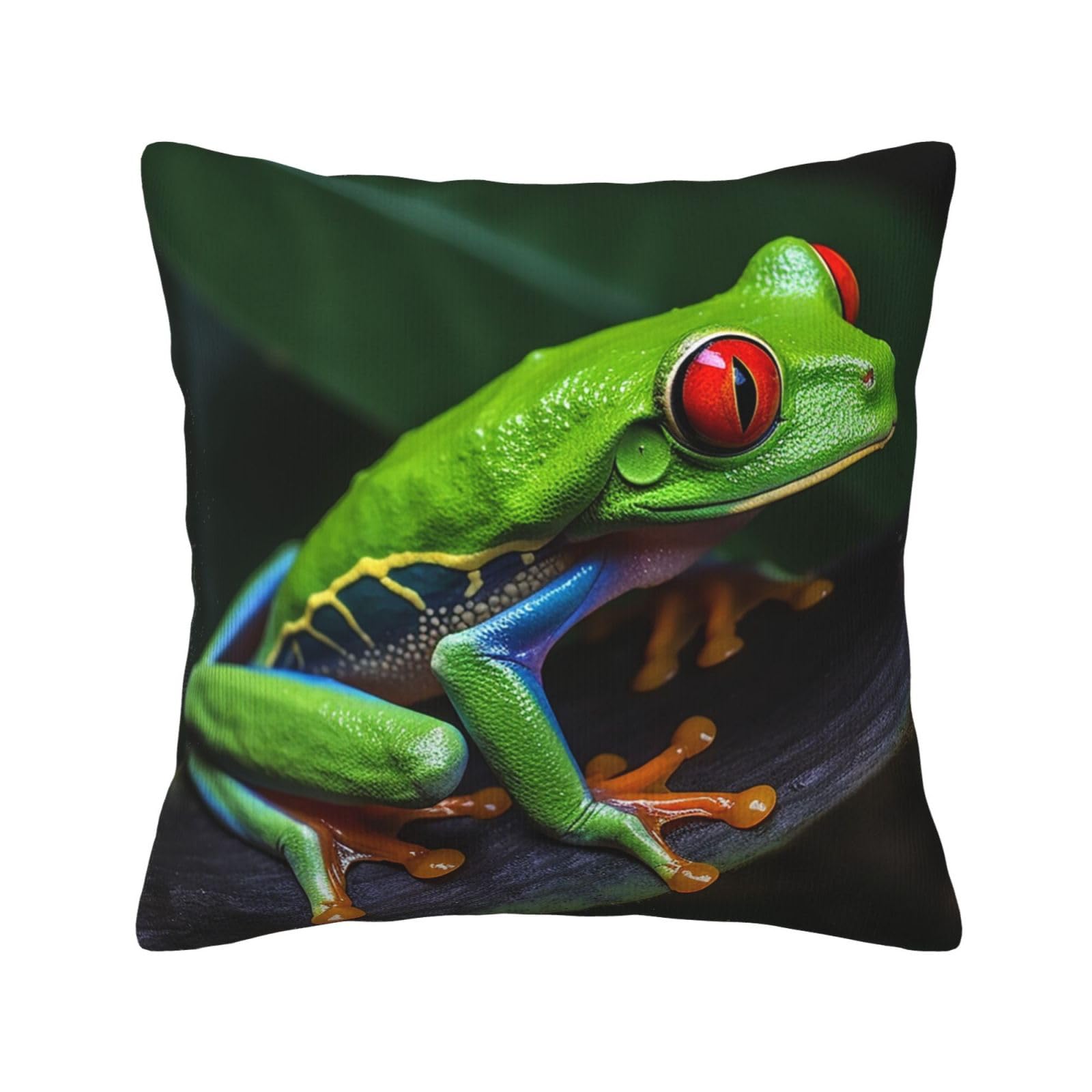 Housse de coussin grenouille en velours côtelé haut de gamme pour canapé chic