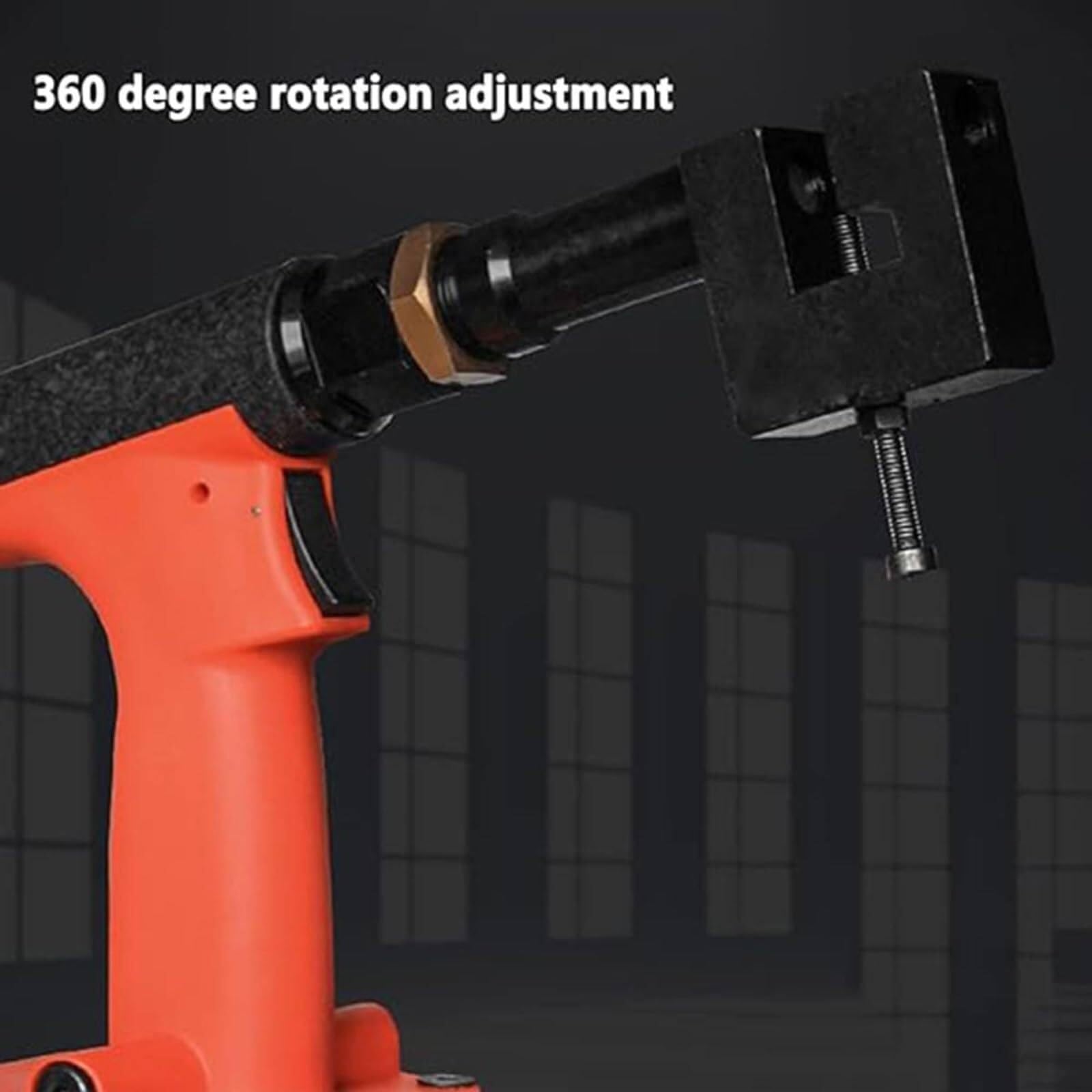 Strumento di apertura pneumatico in metallo, perforatore regolabile da 3,2 a 12,3 mm, con testa rotante a 360°, ideale per fabbrica, ufficio e uso domestico (6 mm)