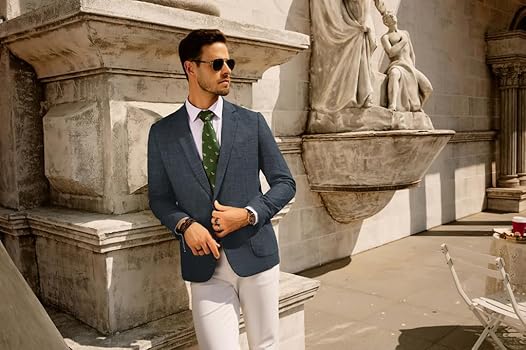 Abbigliamento Ufficio Formale Giacca Uomo PaulJones Blu Scuro