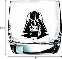 Vista 4 de Star Wars Darth Vader - Juego de 2 vasos de cóctel coleccionables de regalo, capacidad de 10 onzas, diseño clásico, base pesada