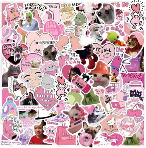 Stickers mignons 110pcs pour Femme Adulte - Autocollants Drôles et Girlies pour Gourde, Ordinateur Portable