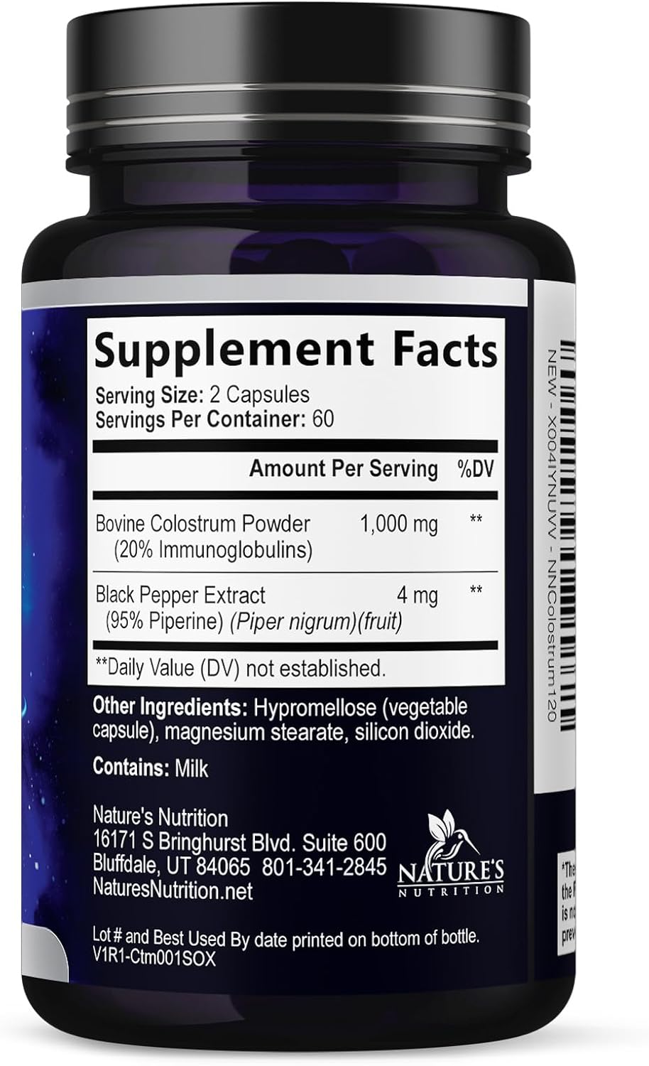 Colostrum Supplement 1000mg - 20% Immunoglobulins for Muscle, Skin & Hair Support - Gut Health Digestive & Immune Support - Bovine Colostrum Powder - Natural, Gluten Free & Unflavored - 120 Capsules - Image 9
