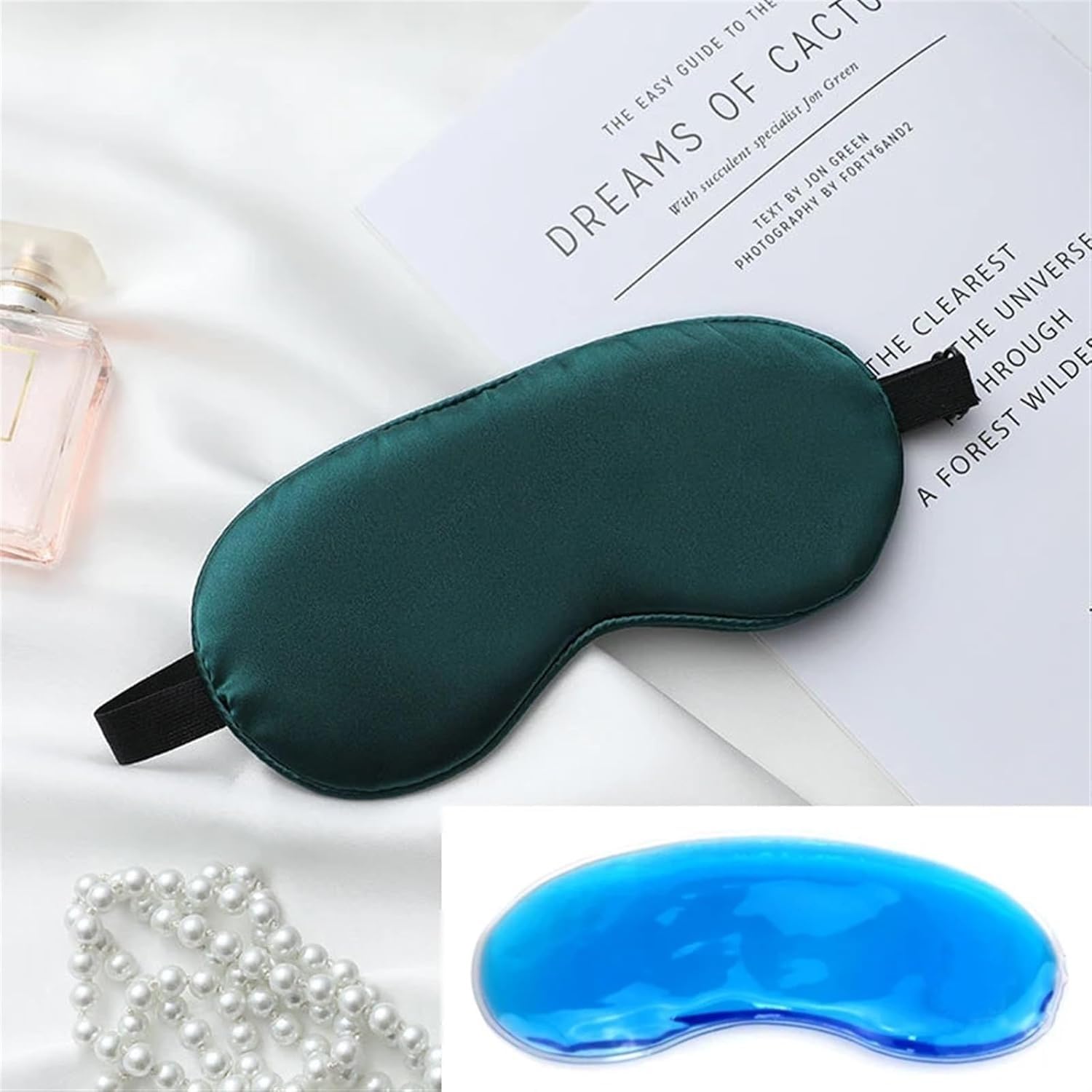 antifaz Máscara de seda for ojos, sombra de ojos for dormir, parche for los ojos, viaje, relajación, parche for los ojos, venda for los ojos, máscaras de ayuda for dormir con bolsa de hielo, luz de so