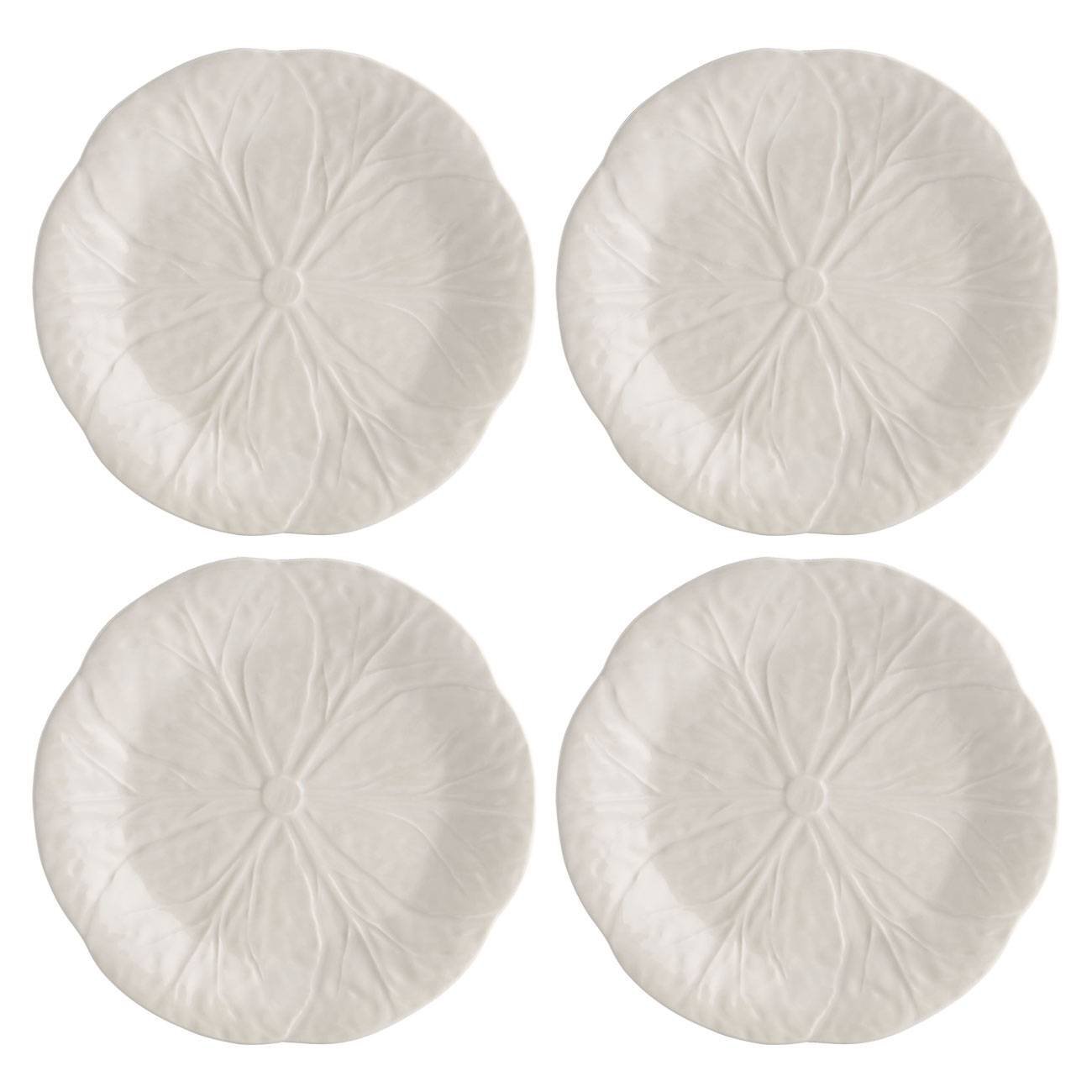 Classic Touch Set of 6 Glass Plates with Rim