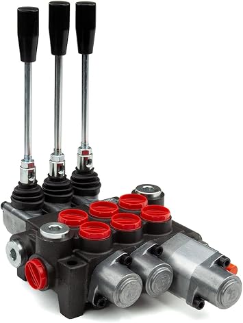 Chief G Series P40 Hydraulic Directional Control Valve 3 Spool, 10 GPM, 4-Way Spring Center + 4-Position Float, SAE 10 In/Out, SAE 8 Work Ports, 3625 PSI Max Part Number 220959