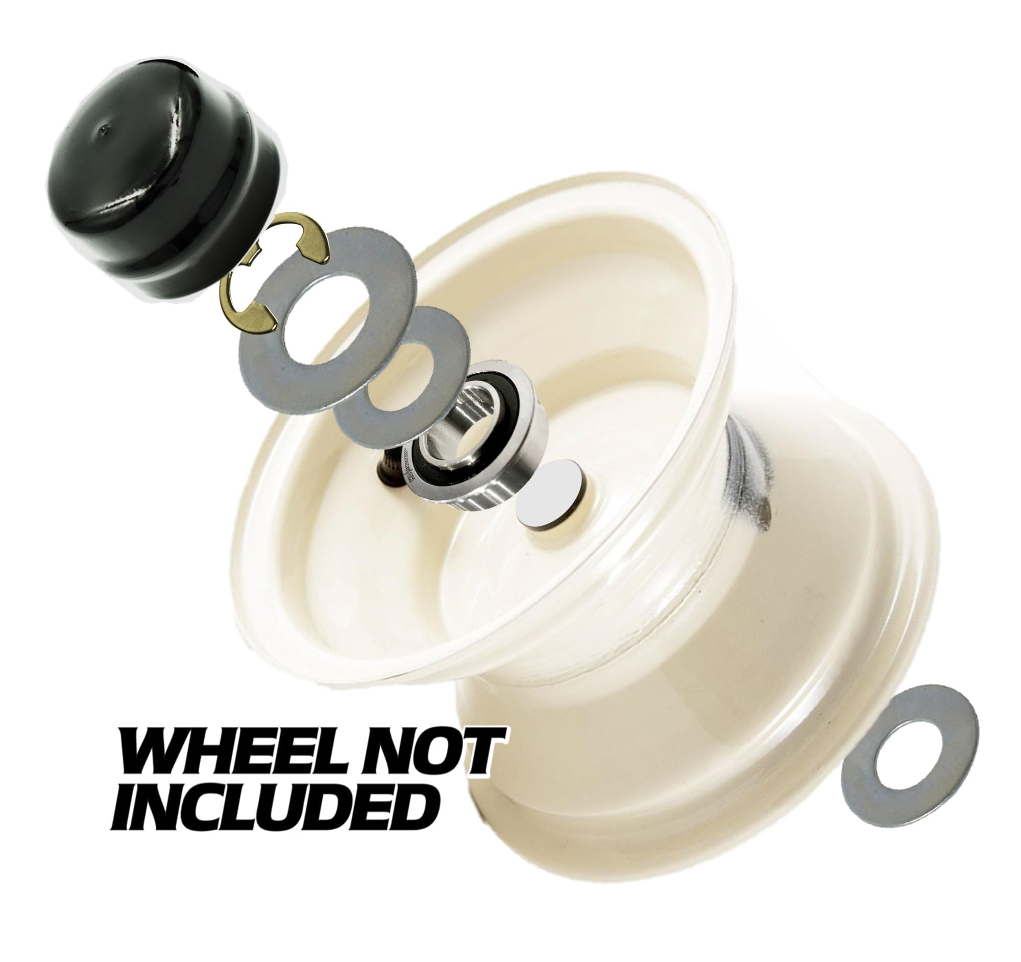 Kit de conversión de cojinete de rueda delantera HD Switch 532124959 124959 (4 unidades) para Husqvarna, AYP, Poulan, Jonsered, Craftsman Sears cortacésped y tractores de jardín
