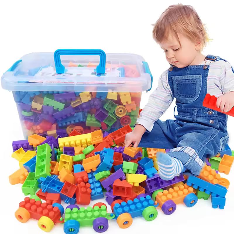 ARIZON ENTERPRISE 100+Pcs Building Block Set With Storage Container | Fun DIY Educational Toy For Kids | Creative Learning & Puzzle Assembly Shapes | Durable Multicolored Toy Set For Ages 3+ (B0C9DS63GR) Amazon Price History, Amazon Price Tracker