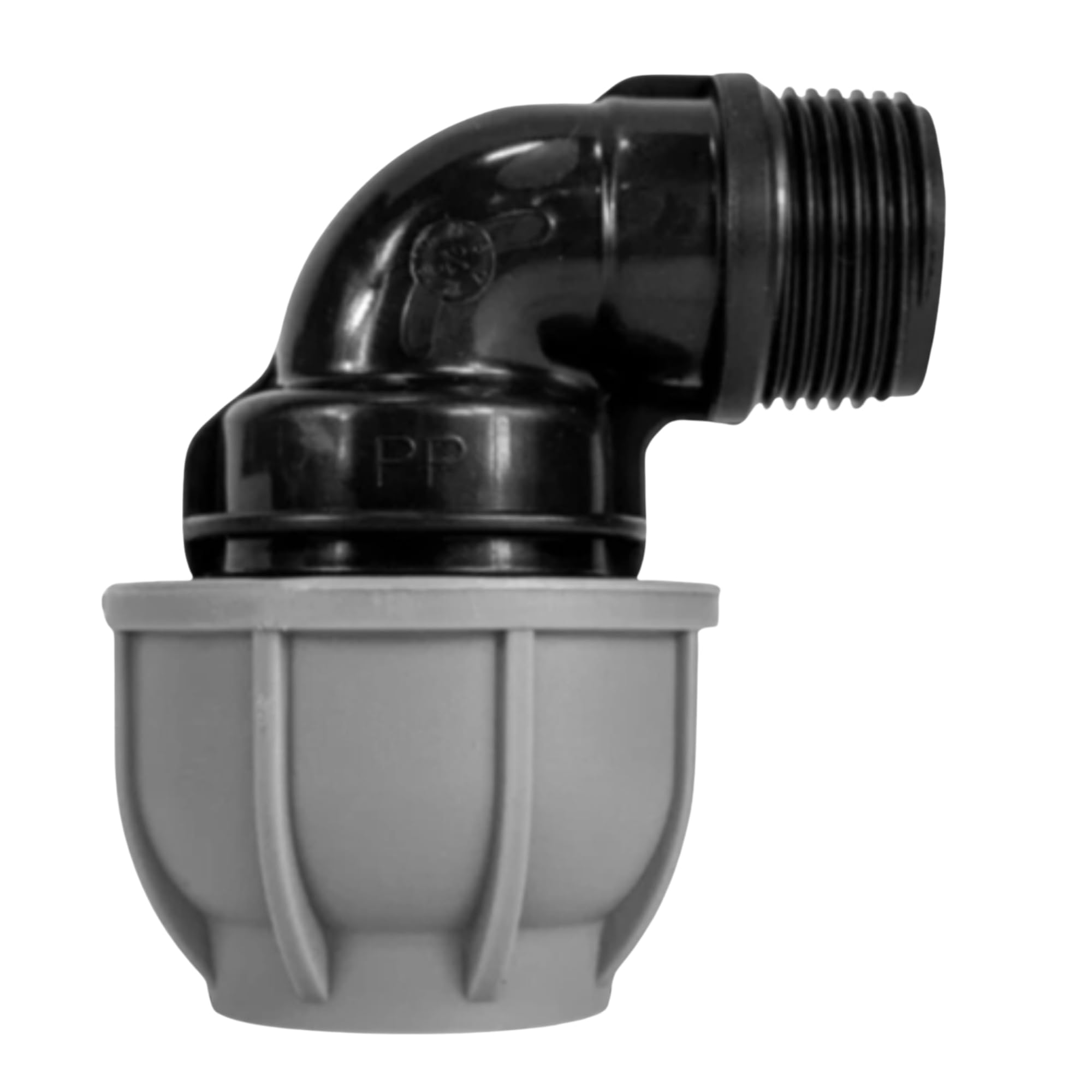 Mypurecore You At The Core Black Mypurecore Mdpe Compression Fitting 20-50Mm – Straight, Elbow, Tee, Stop End & Valve – Bsp Threaded Water Pipe Connector – Leak-Proof Irrigation For Blue Pipe (Elbow 20Mm X 3/4" Bspm)