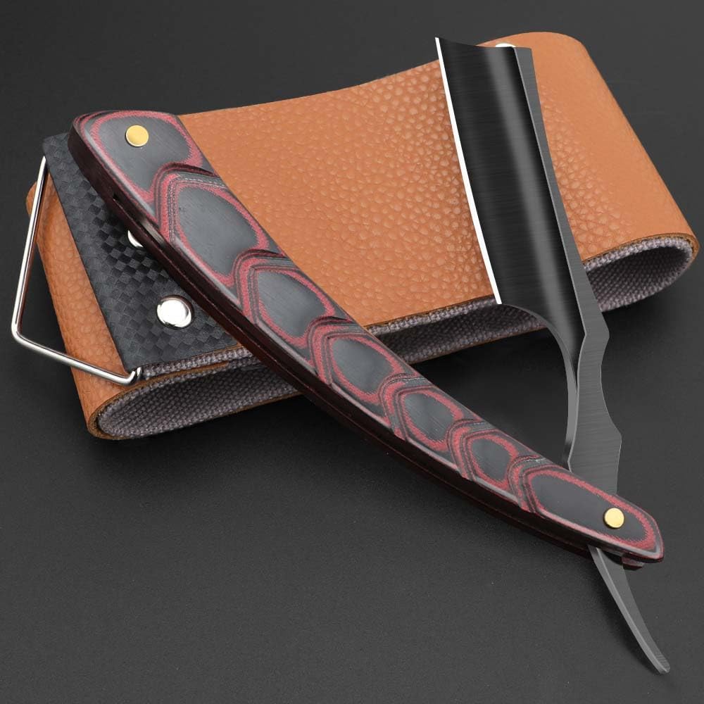 Diane Professional Straight Edge Shaving Razor - Stainless Steel Barber Razor For Half Blades