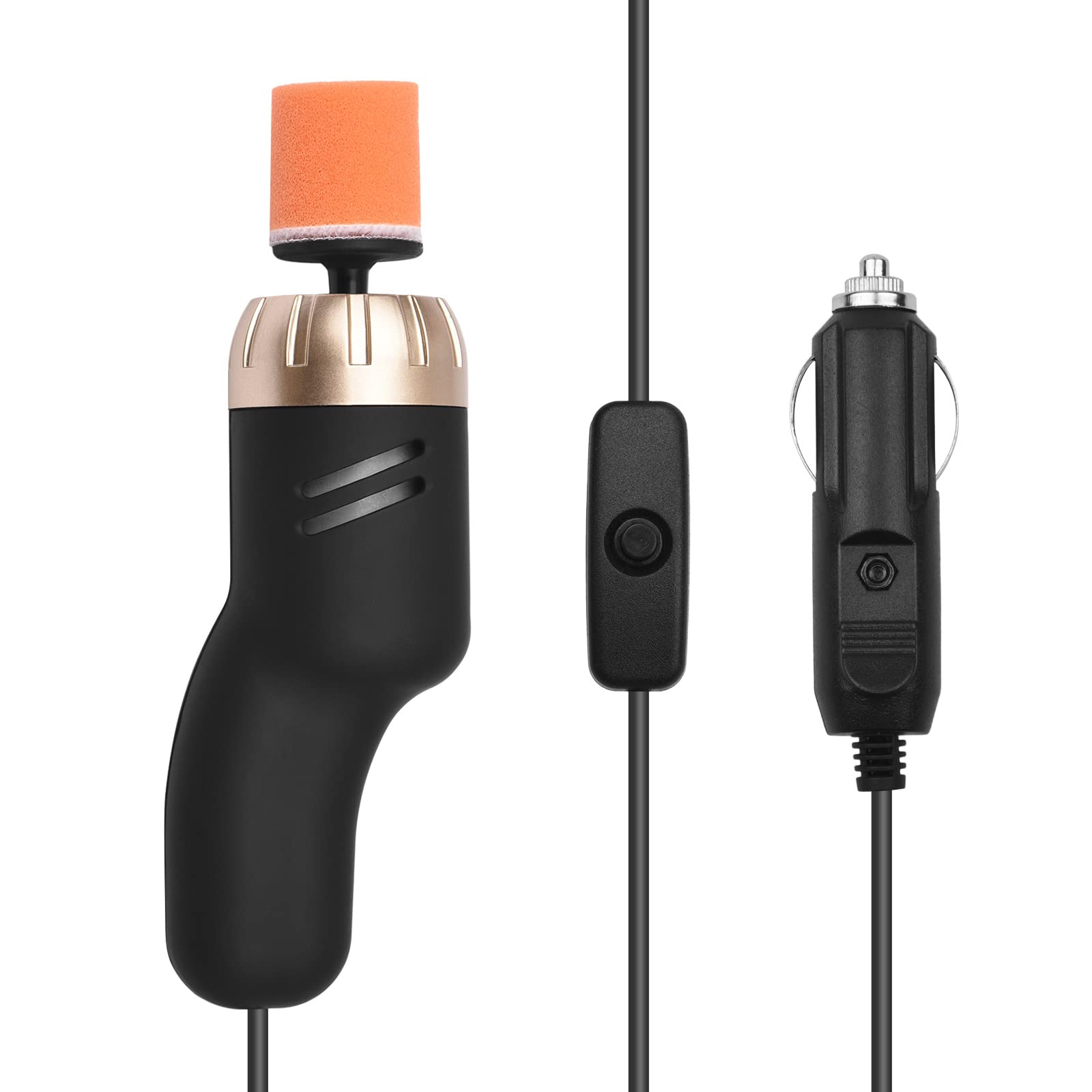Irfora Mini lucidatrice per auto, 12 V, compatta, lucidatrice a mano, dettaglio, antigraffio, killer, kit per lucidatura, levigatura e pulizia