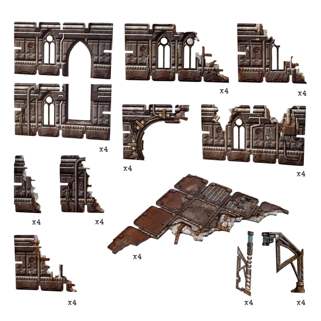 Battle Systems Terreno de Ciencia ficción - Terreno Espacial Modular 3D de 28 mm Juegos de Guerra y Juegos de rol - Modelos de construcción de Varios Niveles Impresos a Todo Color 3D