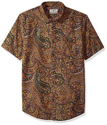 Billabong Men's Sundays Floral Short Sleeve Top, Brick, S