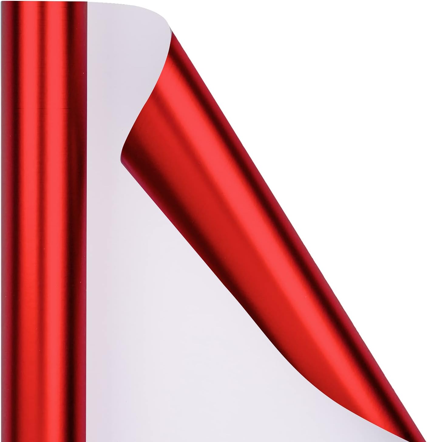 RUSPEPA Red Metallic Wrapping Paper - 43.2 cm X 10 m - Solid Color Matte Paper Perfect for Wedding Birthday, Christmas, Baby Shower - Image 4