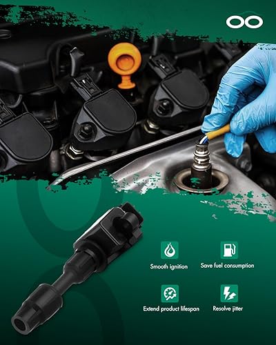 Vista 747 de SCITOO 1 bobinas de encendido con 4 bujías de iridio para Chevrolet 2011-2015 Cruze 1.4L 2016 Cruze Limited 1.4L 2012-2020 Sonic 1.4L 2013-2021 Trax