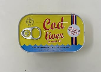 Threeline Icelandic Natural Cod Liver in Own Oil 121g / 4.3 Oz 6