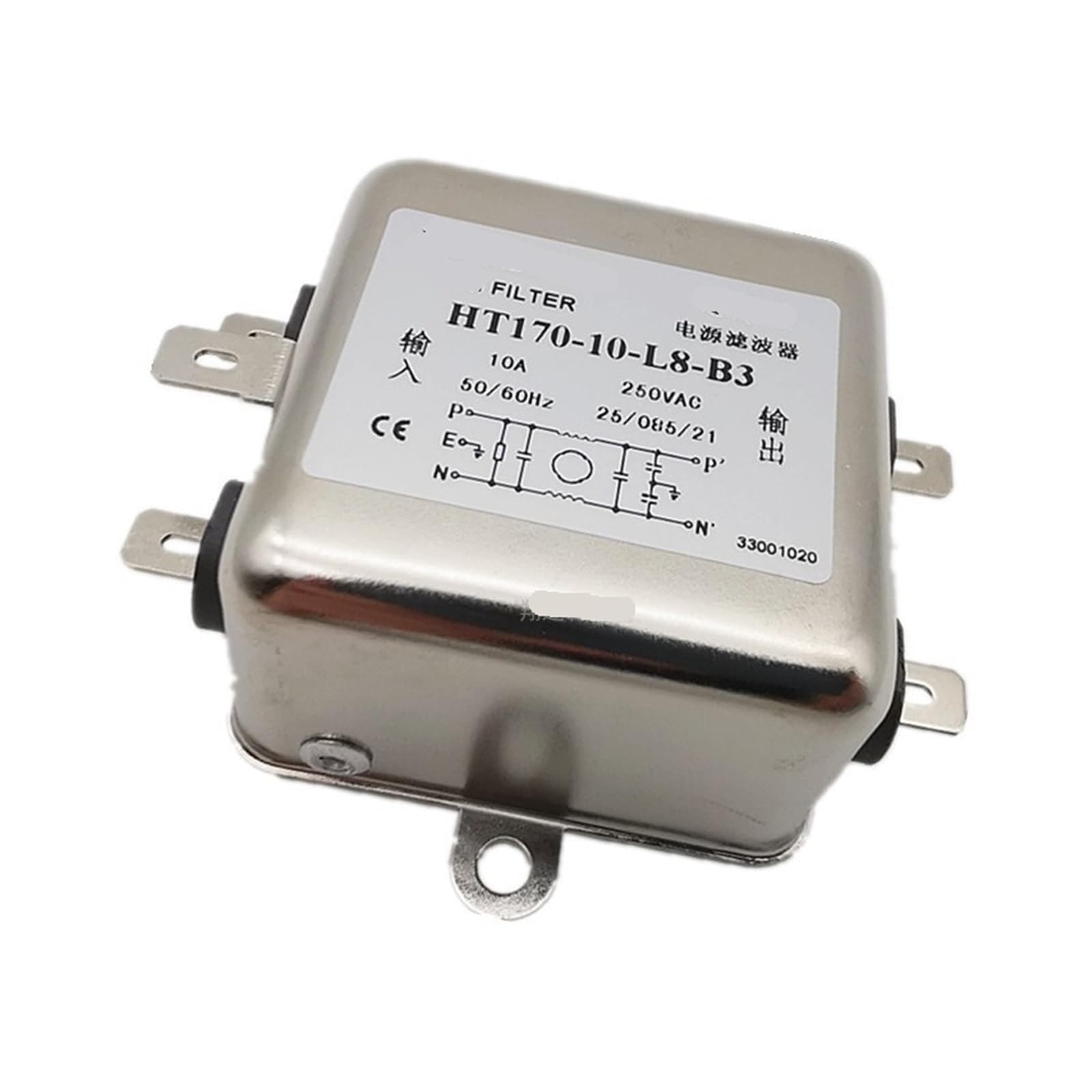 Filtro de alimentación de CA HT170-10 contra reinicios inesperados en placas electrónicas